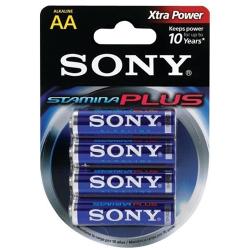 Sony Xtra Power Stamina Plus 4 Pack of AA Alkaline Batteries