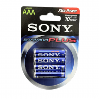 Sony Xtra Power Stamina Plus 4 Pack of AAA Alkaline Batteries