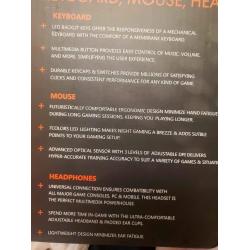 LVL Up Pro Gaming Mouse Keyboard and Headset Bundle LU745