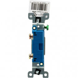 Hyper Tough 15A Single Pole Grounded Almond Light Switch