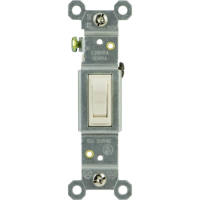 Hyper Tough 15A Single Pole Grounded Almond Light Switch
