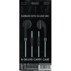 Assorted Sentry Twist Earbuds w/ Inline Mic 3.5mm Aux Connector and Carrying Case