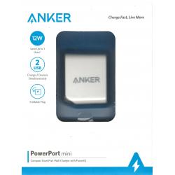 Anker Power Port Mini 12W Dual USB Wall Charger With PowerIQ Foldable Plug