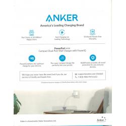 Anker Power Port Mini 12W Dual USB Wall Charger With PowerIQ Foldable Plug
