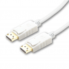 6ft Gold Plated DisplayPort Cable Male to Male PVC White Cord