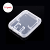 10 Pack of Transparent Plastic Case for micro SD and Full SD Cards