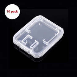 10 Pack of Transparent Plastic Case for micro SD and Full SD Cards