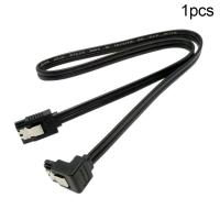 18" Black Right Angle Latching SATA 3.0 Cable