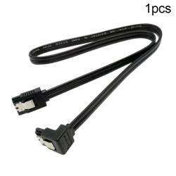 18" Black Right Angle Latching SATA 3.0 Cable