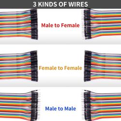 20cm Male to Female Dupont Jumper Wires 40pk