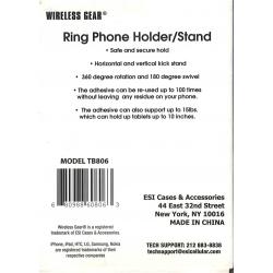 Wireless Gear Ring Phone Stand - Black