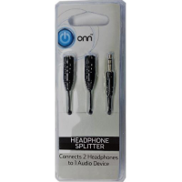 onn. 3.5mm Audio Jack Y Splitter - Black
