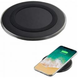 onn. 5W Black Wireless Charging Pad for Apple, Samsung, Google