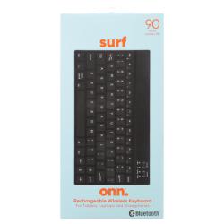 onn. Aluminum Bluetooth Wireless Keyboard for Apple & Samsung Tablets, Laptops and Smartphones