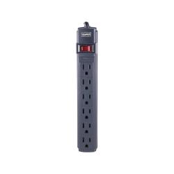 Staples 3' Cord 6-Outlet Power Strip, Black