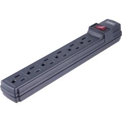 Staples 3' Cord 6-Outlet Power Strip, Black