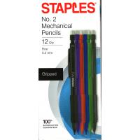 Staples Brand No. 2 Gripped Mechanical Pencils