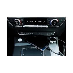 Staples Car Charger with Built-In 6' Coiled Micro Charging Cable Black