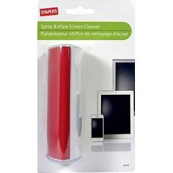 Staples 2-in-1 Spray and Wipe Screen Cleaning Kit in Red