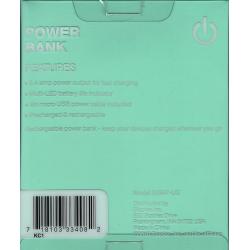 Tech Essentials 5000mAh Power Bank - Mint