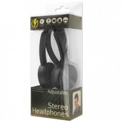 Black Adjustable Stereo Headphones