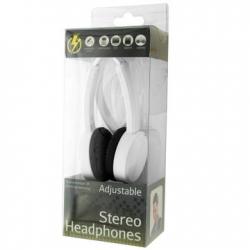 White Adjustable Stereo Headphones