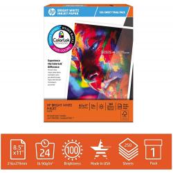 HP Bright White Inkjet Paper, 150 Sheet Trial Pack