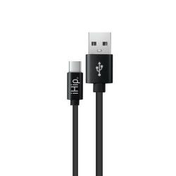 Charge-Only iHip 3 Foot Black PVC USB Type C Cable
