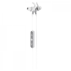 Tzumi Electric Candy Bluetooth Earbuds, Silver/White