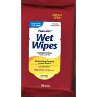 Pure-Aid Antibacterial Hand Wipes, 30ct