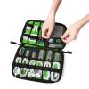 Electronic Accessories Bag Organizer, Black and Green